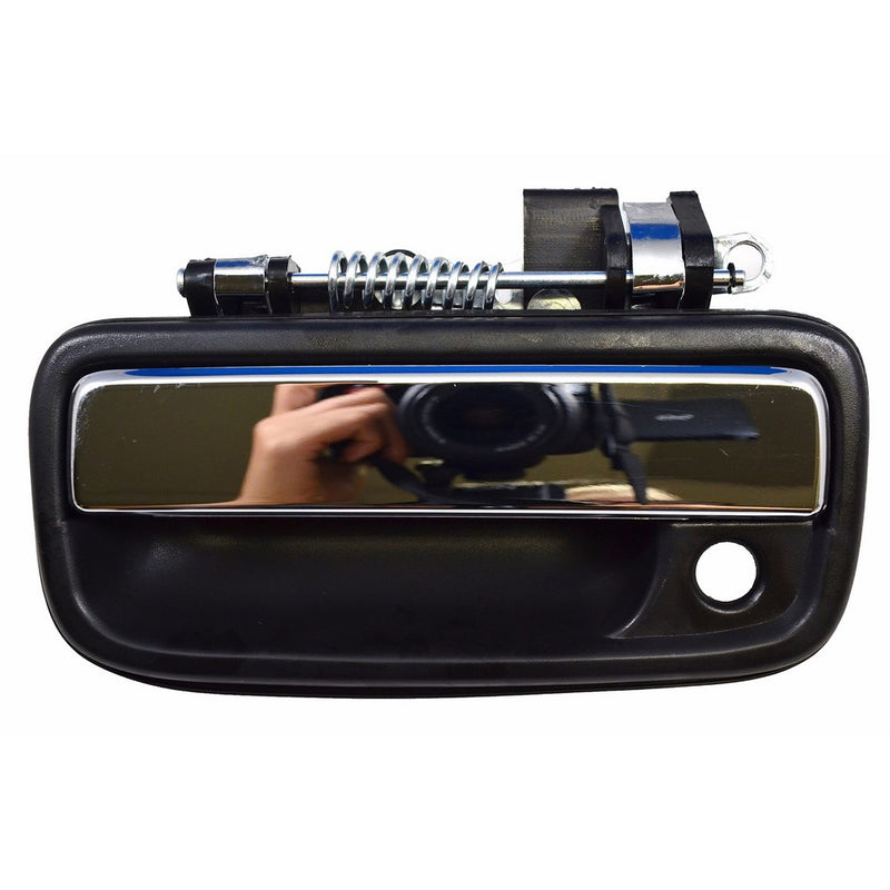 PT Auto Warehouse TO-3246MA-FL - Outside Exterior Outer Door Handle, Black Housing with Chrome Lever - Driver Side Front