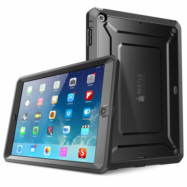 iPad Air Case, SUPCASE Heavy Duty Beetle Defense Series Full-body Rugged Hybrid Protective Case Cover with Built-in Screen Protector for Apple iPad Air (Black/Black, not fit iPad Air 2)