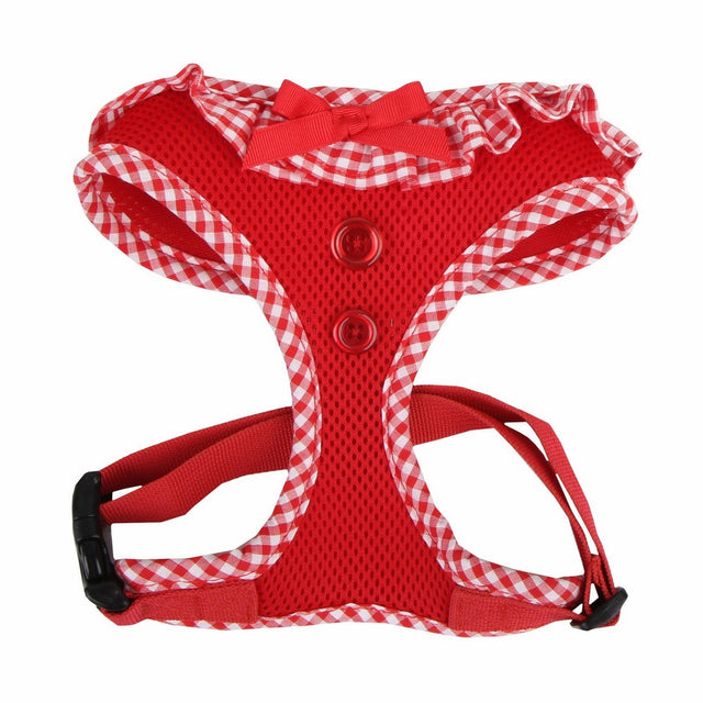 Puppia Authentic Vivien Harness, X-Small, Red