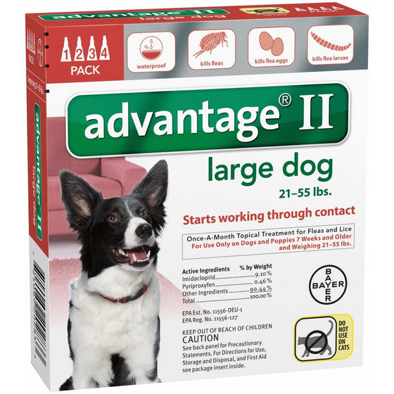 Advantage II Large Dog 4-Pack