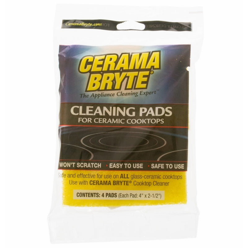 Cerama Bryte Cleaning Pads, Package of 4