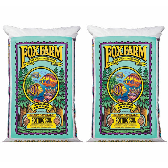 (2) Foxfarm FX14000 Ocean Forest Garden Potting Soil Bags 6.3-6.8 pH | 3 Cu Ft