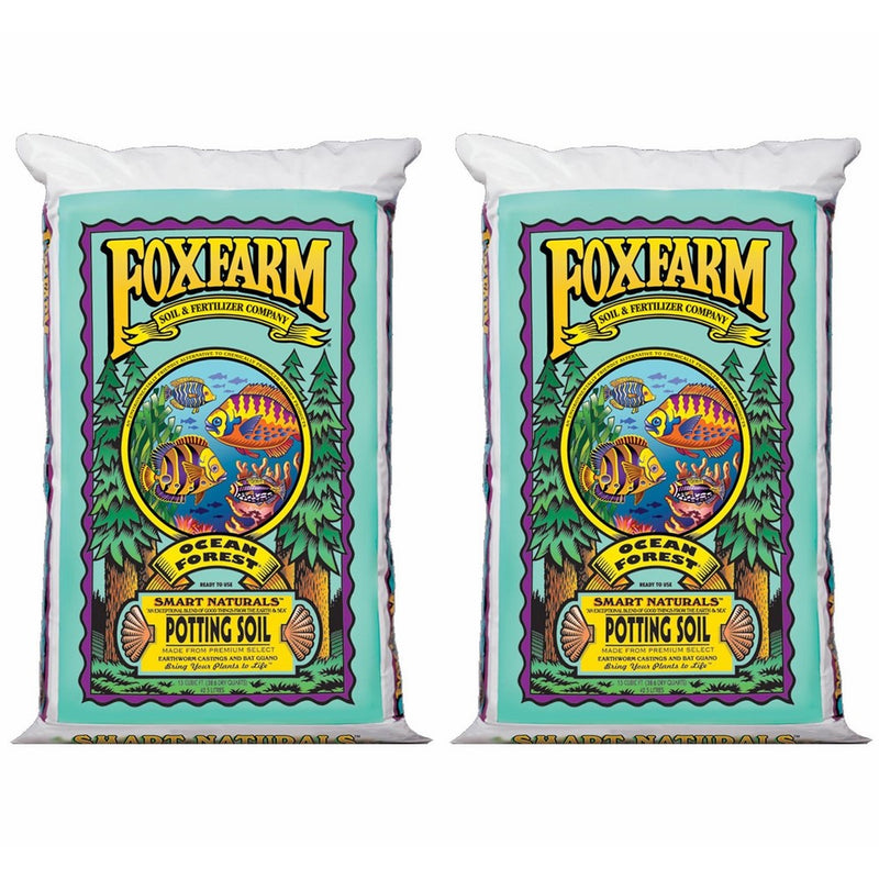 (2) Foxfarm FX14000 Ocean Forest Garden Potting Soil Bags 6.3-6.8 pH | 3 Cu Ft