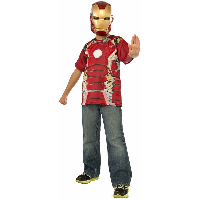 Rubie's Costume Avengers 2 Age of Ultron Child's Iron Man Mark 43 T-Shirt and Mask, Small