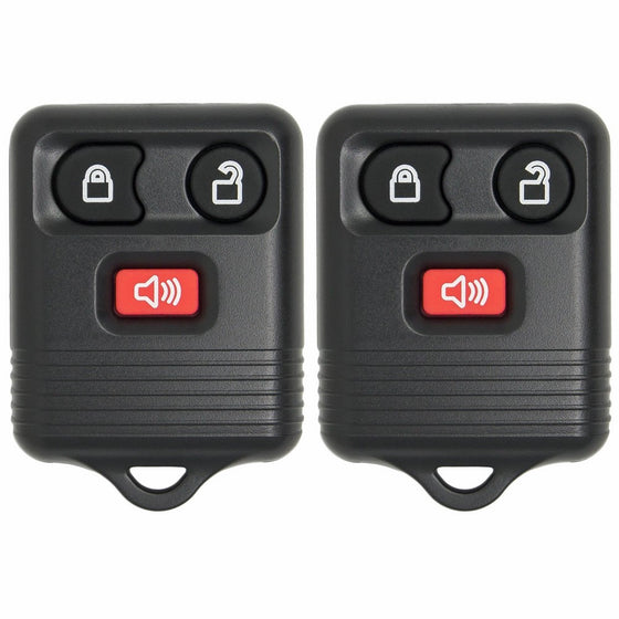 Keyless2Go Keyless Entry Car Key Fob Replacement for Vehicles That Use 3 Button CWTWB1U331, Self-programming - 2 PACK