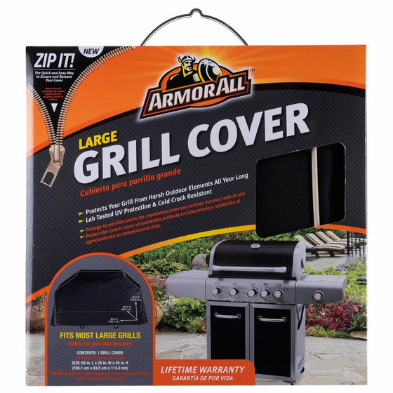 Armor All 07801AA 65 x 25 x 45" Grill Cover, Black