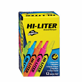 HI-LITER Desk Style, Assorted, Pack of 12 (98034)