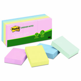 Post-it Greener Notes, 1.5 in x 2 in, Helsinki Collection, 12 Pads/Pack (653-RP-A)
