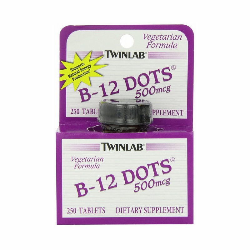 Twinlab B-12 Dots Vitamin B-12, 500mcg, 250 Tablets