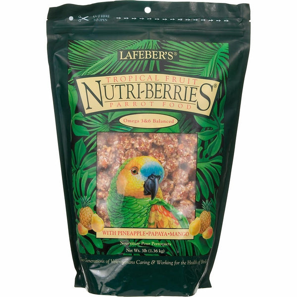 Lafeber s Gourmet Tropical Fruit Nutri-Berries for Parrots 3 lb. Bag