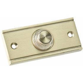 THOMAS & BETTS DH1633L Lighted White, Push Chime Button, Solid Brass In A Satin Nickel Finish