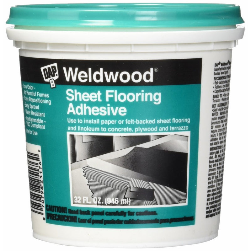 Dap 25176 Weldwood Sheet Flooring Adhesive 1-Quart