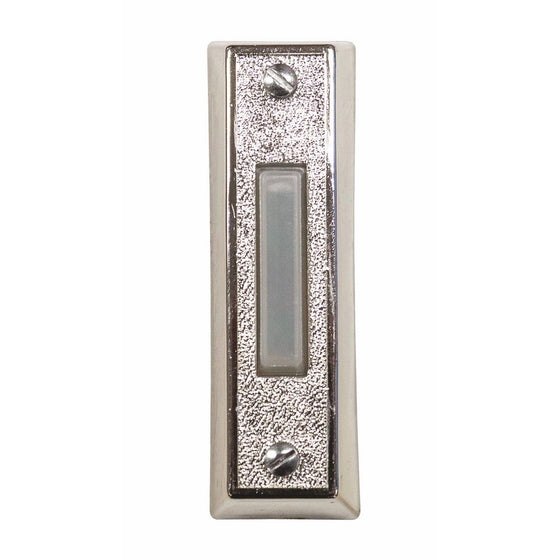 Heath Zenith 715A-1-A Wired Push Button, Silver Finish with Lighted White Center Button