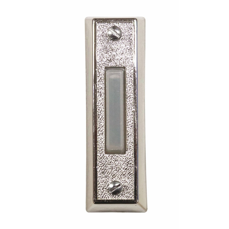 Heath Zenith 715A-1-A Wired Push Button, Silver Finish with Lighted White Center Button