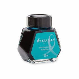 Waterman 1.7 oz Ink Bottle for Fountain Pens, Inspired Blue (S0110810)