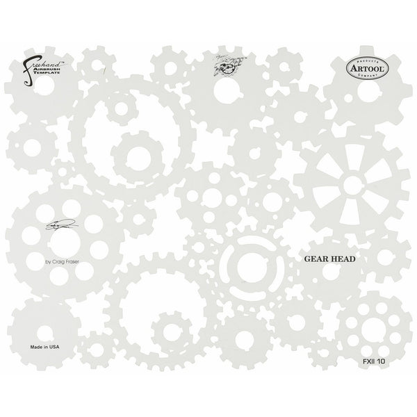 Artool Freehand Airbrush Templates,Gear Head