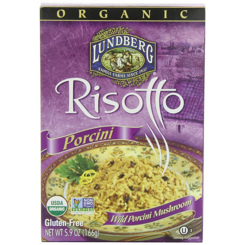 Lundberg Organic Porcini, Wild Mushroom Risotto, 5.9-Ounce Boxes (Pack of 12)