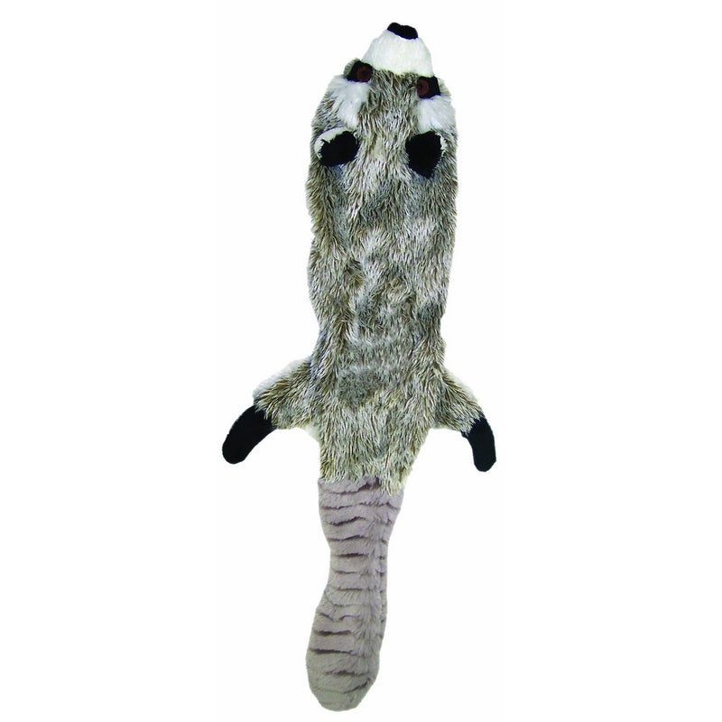 Spot Ethical Pets Mini Skinneeez Raccoon 14-Inch Stuffingless durable squeaker Dog and Cat Toy.