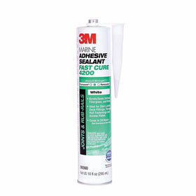 3M Marine Adhesive/Sealant Fast Cure 4200, 06560 , White, 1/10 Gallon