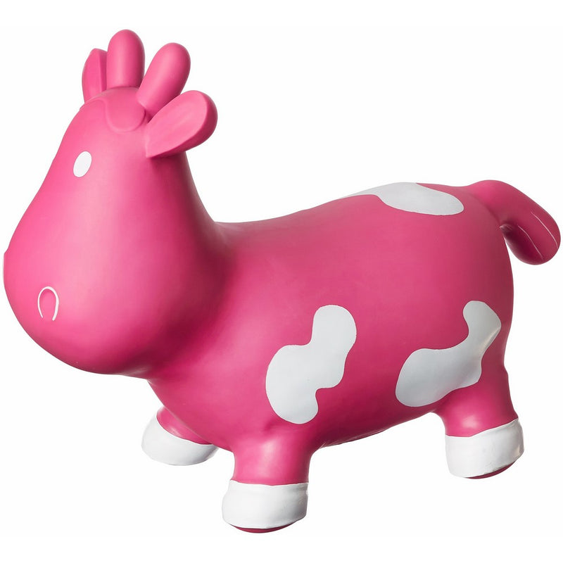 Trumpette Howdy Bouncy Rubber Cow, Pink