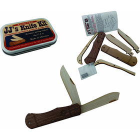 JJ's Trapper Wooden Pocket Knife Kit - Great for teaching knife safety and handling