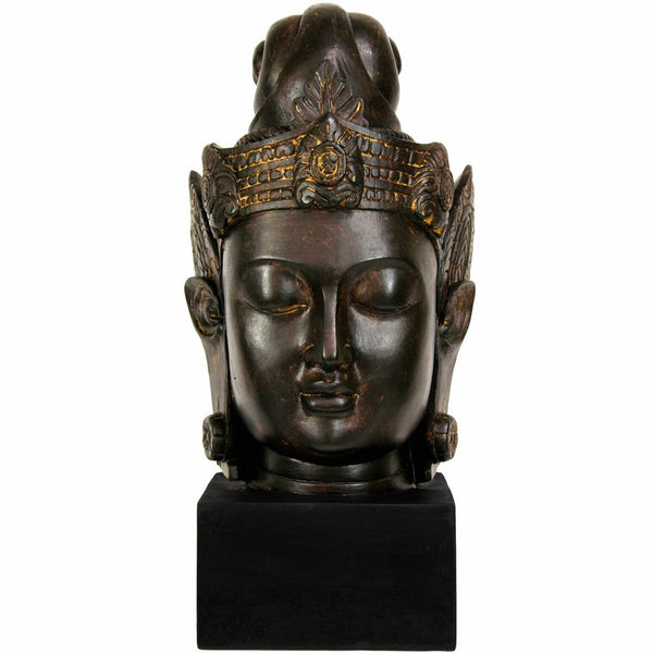 Oriental Furniture 16" Cambodian Buddha Head Statue