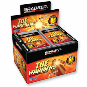 Grabber Toe Hand Warmers - Long Lasting Safe Natural Odorless Air Activated Warmers - Up to 6 Hours of Heat - 40 Pair