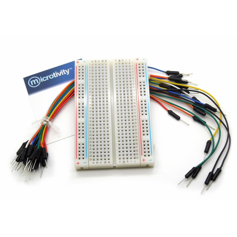 microtivity IB401 400-point Experiment Breadboard w/ Jumper Wires