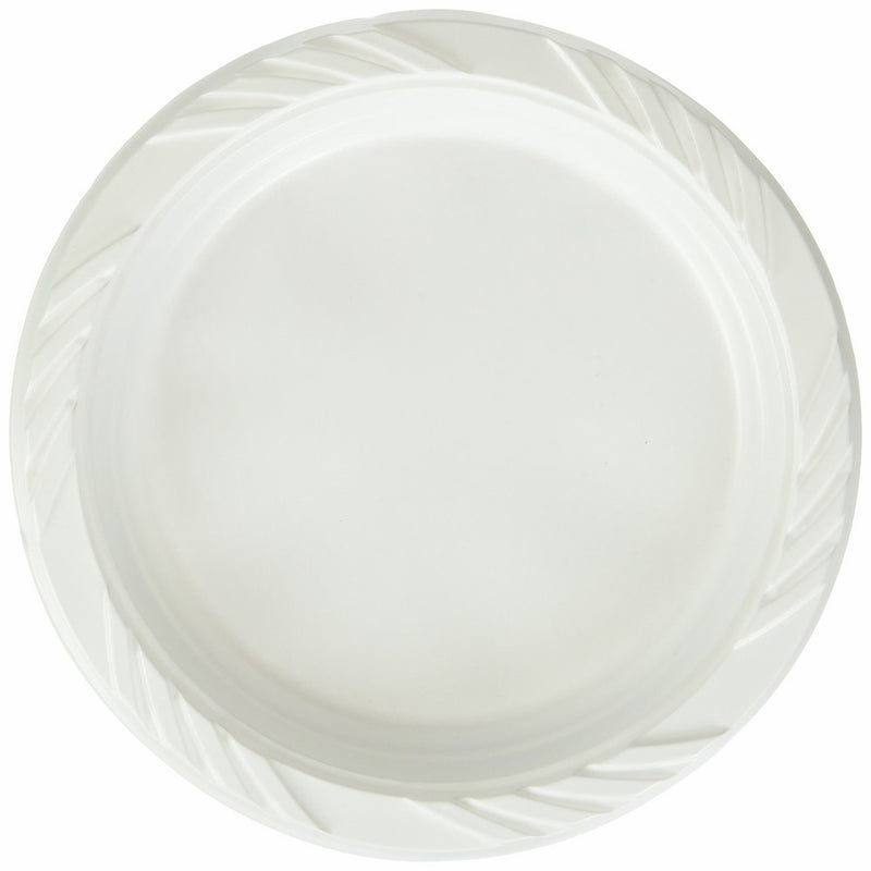Blue Sky 100 Count Disposable Plastic Plates, 6-Inch, White