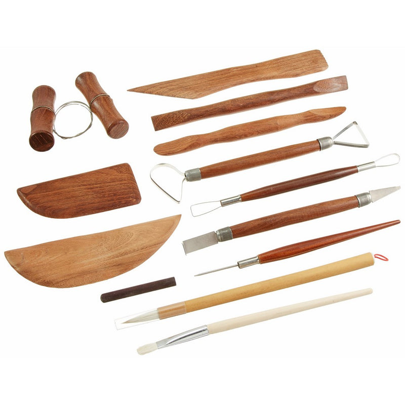 Jack Richeson Deluxe 12-Piece Pottery Tool Set with Storage Canister