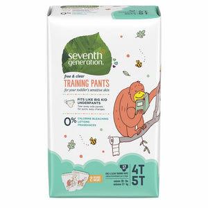 Seventh Generation Baby & Toddler Training Pants, Free & Clear, XL Size 4T-5T 38lbs , 17ct
