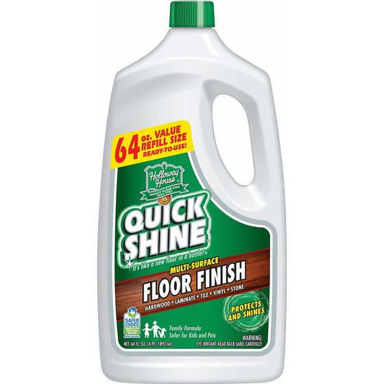 Quick Shine Multi-Surface Floor Finish and Polish, 64 oz. Refill Bottle