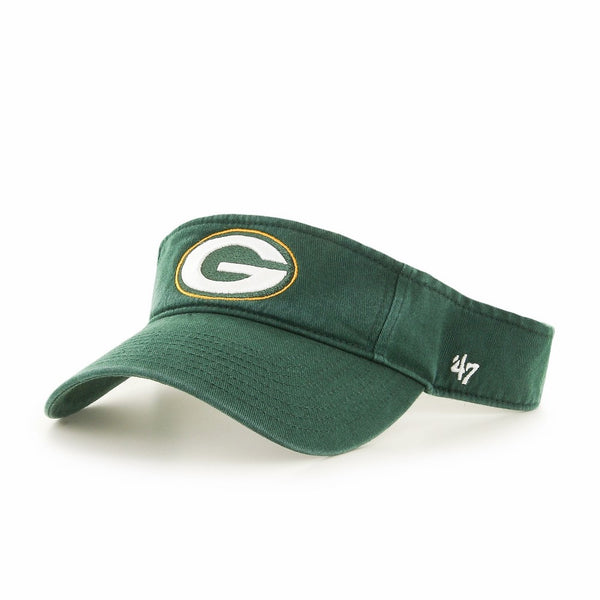 '47 NFL Green Bay Packers Men's Clean Up Cap Visor, One Size, Dark Green