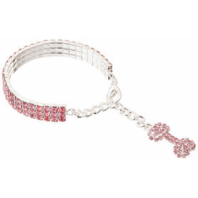 Glamour Bits Pet Jewelry Pink S (6-8)