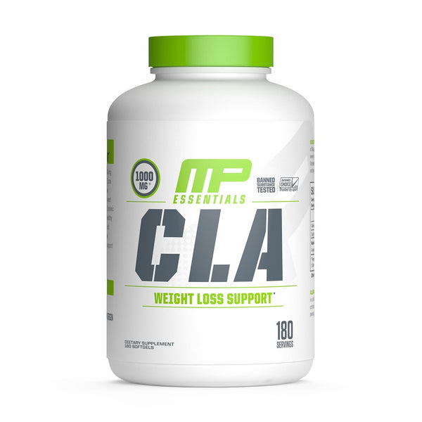 MusclePharm CLA 1000 High Potency, Natural Weight Loss Exercise Enhancement, Increase Lean Muscle Mass, Non-Stimulating, Gluten-Free, Non-GMO Conjugated Linoleic Acid From 100% Safflower Oil,180 count