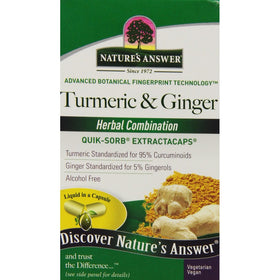 Nature's Answer Extractacaps Nutritional Supplement, Turmeric and Ginger, 90 Count