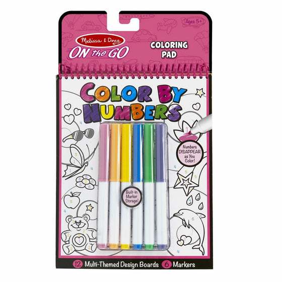 Melissa & Doug On the Go Color by Numbers Kids' Design Board - Unicorns, Ballet, Kittens, and More