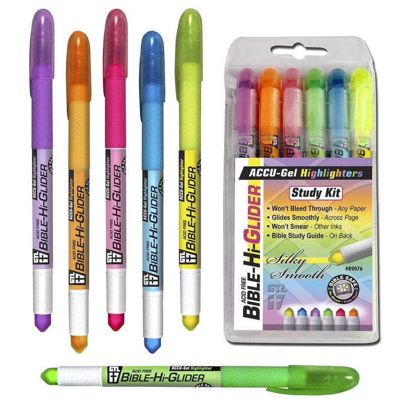 Accu-Gel Bible Highlighter Study Kit (Pack of 6)