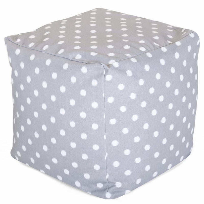 Majestic Home Goods Ikat Dot Cube, Small, Gray