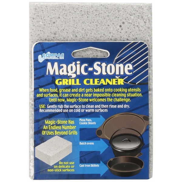 Compac's Magic-Stone Grill Cleaner Scrub - Scouring Brick/Barbecue Grill Brush/Barbecue Cleaner-Advanced Green Technology Easily Removes Stubborn Grime, Grease, from BBQ Grills, Griddles, Racks (2)