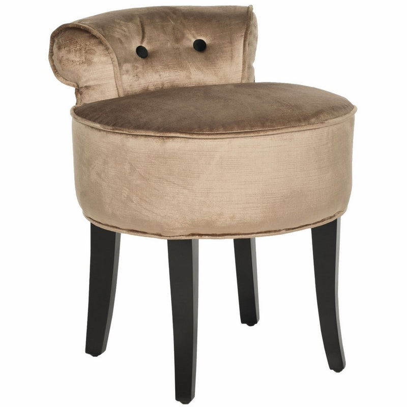 Safavieh Mercer Collection Georgia Vanity Stool, Mink Brown