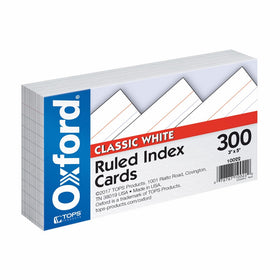 Oxford Ruled Index Cards, 3" x 5", White, 300 pack (10022)