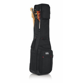 Gator Cases Pro-Go Ultimate Double Bass Guitar Gig Bag with Adjustable Backpack Straps; Holds (2) Electric Guitars (G-PG BASS 2X)