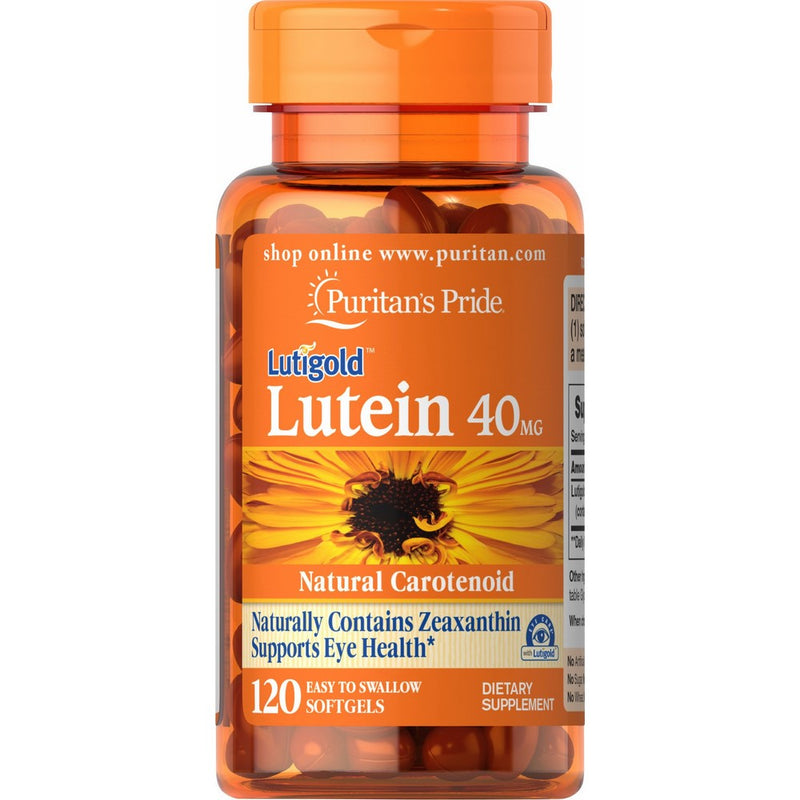 Puritan's Pride Lutein with Zeaxanthin 40 mg, Eye Health Supplement, 120 Softgels