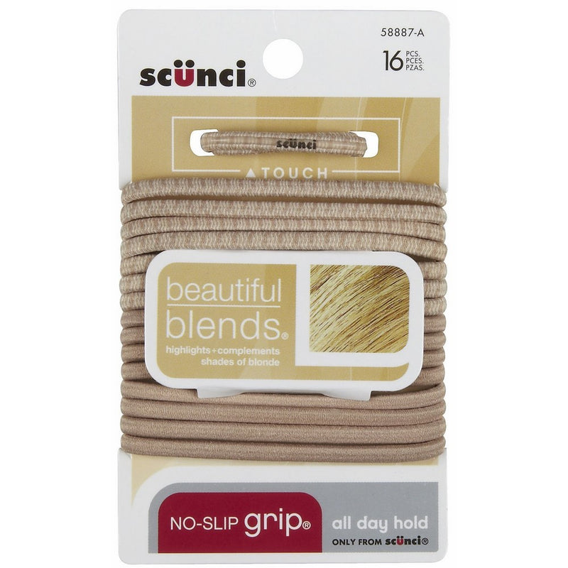 Scunci, No Damage Elastic Hair Ties, Blonde