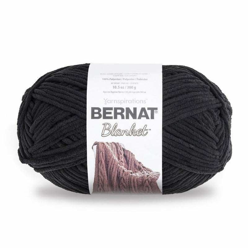 Bernat 16111010040 Blanket Yarn, 10.5 Ounce, Coal