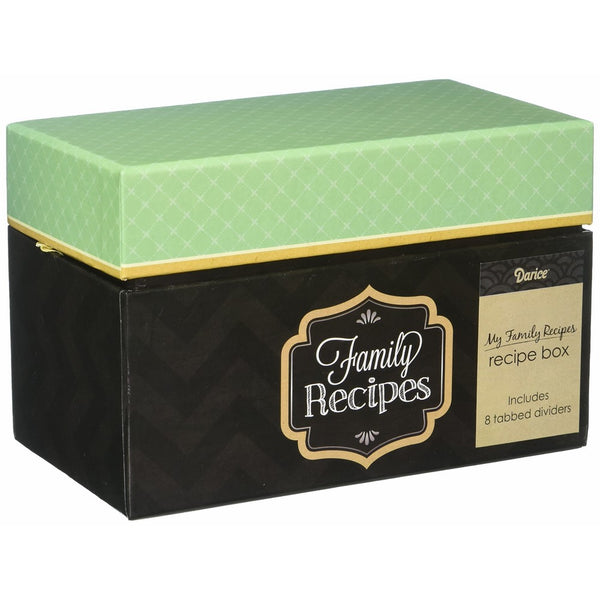 My Family Recipes 1219-561 Series Recipe Card Box Chalkboard