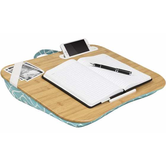 LapGear Designer Lap Desk-Aqua Trellis (Fits up to 17.3" Laptop)