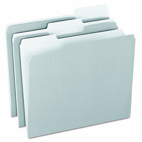 Pendaflex 15213GRA Colored File Folders, 1/3 Cut Top Tab, Letter, Gray/Light Gray (Box of 100)