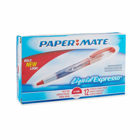 Paper Mate Liquid Flair Porous-Point Pen, Extra-Fine Tip, 12-Pack, Red (31002BH)